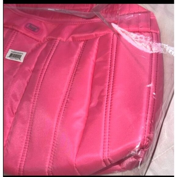 Lug Quilted Pumpkin Bag Neon  Pink Versatile Handbag Durable Nylon Fashionable & - Picture 6 of 6